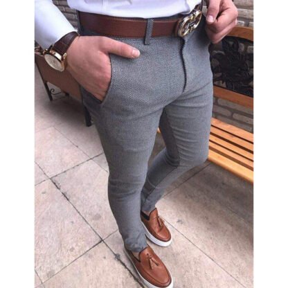 Fit Casual Trousers Men's Suit Trousers - Image 4