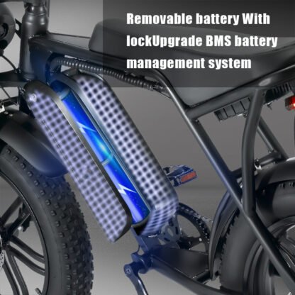 20 Inch 48 V Power Bicycle Fat Tire Snow - Image 3