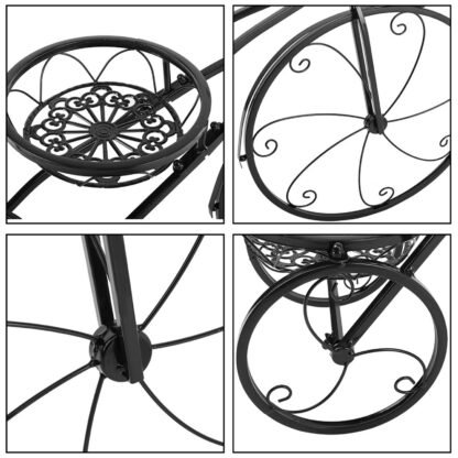 Tricycle Plant Stand Flower Pot Cart Holder Ideal For Home Garden And Patio - Image 6