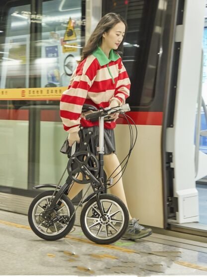 One Second Folding 14 Inch Small Super Portable Bicycle - Image 6