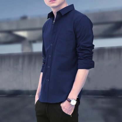 Men's Shirts Slim Fit Casual Long Sleeve Shirts Business Men - Image 5