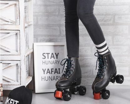 Double Row Roller Brush Street Shoe Cover Roller Skates Double Row Roller Skates - Image 4